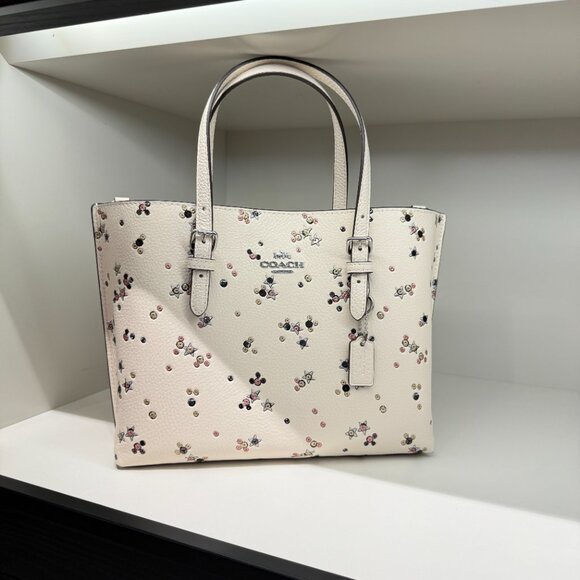 Coach Mollie Tote Bag 25 With Star Print CCV87 - Picture 1 of 8